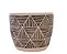 CACHEPOT ETNICO ZIG ZAG EM CIMENTO P - Imagem 1