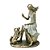 ESCULTURA MULHER COM CACHORRO DECORATIVA EM RESINA - Imagem 1