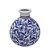 MINI VASO DECORATIVO AZUL E BRANCO BOJUDO - Imagem 1