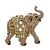 ESCULTURA ELEFANTE DECORATIVO COM DOURADO E PEDRAS P - Imagem 1