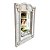 Espelho Decor em madeira Flores brancas G - Imagem 2