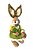 Coelha de Pascoa com vestido de Juta e flores - Imagem 2
