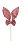 PICK DECORATIVO ORELHAS COELHO FLORAL VRM/ROS G (ROSES) - Imagem 1