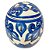 Pote Ovo com tampa em Ceramica Talavera Artesanal Azul - Imagem 1