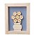 QUADRO DECOR ROXO COM FLORES BRANCAS EM MADEIRA - Imagem 1