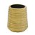 VASO DECORATIVO DE CERAMICA DOURADO RUSTICO COM RANHURAS M - Imagem 1