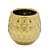 CACHEPOT DECORATIVO DOURADO MARTELADO REDONDO - Imagem 1