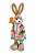 Coelha em Pelucia com vestido florido e caça borboletas 58cm - Imagem 2
