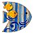 Quadro em Madeira de Lei Peixe Azul Decorativo - Imagem 1