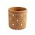 VASO EM CERAMICA TERRACOTA COM CORAÇAO BRANCO - Imagem 1