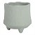 CACHEPOT DE CERAMICA CINZA CLARO RUSTICO COM PE G - Imagem 1