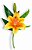 Haste Flor de Lírio Amarela Alta Qualidade 36cm - Imagem 1