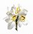 Buque Orquidea Cymbidium - Branco e Amarelo 31cm - Imagem 2