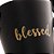 CANECA CERAMICA C/COLHER BLESSED PRETO MATT/LARANJA 310ml - Imagem 2