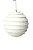 Bola Decorativa Natalina Branca c/Natural 10cm c/3 - Imagem 1