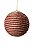 Bola Decorativa Natalina Vermelho c/cru 8cm C/3 - Imagem 1
