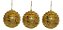 Trio de Bola de Natal Dourada Brilhante 10cm - Imagem 1
