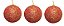 Trio de Bola de Natal Vermelha e Dourada com brilho 10cm - Imagem 1