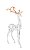 Rena Cristal em Acrilico com chifres Rose em Pe 45cm - Imagem 1