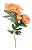 Galho com 3 Flores Peonia - Laranja 90cm - Imagem 1