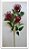 Galho Flor Tropical Romance Vinho 65cm com 3 flores - Imagem 2