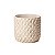 CACHEPOT EM CIMENTO BRANCO COM DETALHES SOBRESSALENTES M - Imagem 1