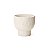 CACHEPOT EM CIMENTO BRANCO RUSTICO COM PEDESTAL E RANHURAS G - Imagem 1
