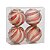 CONJUNTO BOLAS NATALINA EM ESPIRAL VERMELHO E DOURADO 10CM - Imagem 1