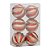 CONJUNTO 6 BOLAS NATALINA ESPIRAL VERMELHA E DOURADA 8CM - Imagem 1