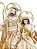 Sagrada Familia em Tecido e Resina Champagne e Dourado 36cm - Imagem 2