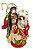 Sagrada Familia em Tecido e Resina Verde e Vermelho 36cm - Imagem 1