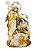 Sagrada Familia em Tecido e Resina Verde, Champagne e Dourado 47cm - Imagem 1