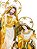 Sagrada Familia em Tecido e Resina Verde, Champagne e Dourado 47cm - Imagem 3