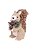 Esquilo em Sisal e pelo com cachecol Rose com lantejoulas e segurando uma pinha - Imagem 1