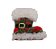 Bota Papai Noel Decor em trico Vermelho e Verde 14cm - Imagem 1