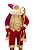 Papai Noel Decorativo Vermelho Branco e Dourado 120cm - Imagem 1