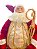 Papai Noel Decorativo Vermelho Branco e Dourado 120cm - Imagem 2