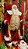 Papai Noel Decorativo Vermelho Branco e Dourado 120cm - Imagem 6