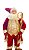 Papai Noel Decorativo Vermelho Branco e Dourado 120cm - Imagem 3