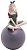 ESCULTURA DECORATIVA DE RESINA MENINA BONECA C/BOLA CINZA - Imagem 1
