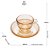 CJ 4 XICARAS CAFE DE CRISTAL C/PIRES PEARL AMBAR 80ml WOLFF - Imagem 5