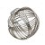ESCULTURA BOLA DECORATIVA EM METAL PRATA G - Imagem 1