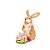 Coelha de Pascoa em Palha em Pe c/ Ninho de Ovos - 22cm - Imagem 1