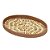 BANDEJA OVAL RATTAN E MADREPEROLA 34,5cm - Imagem 1