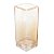 Vaso de Vidro com Borda Dourada Âmbar Taj 20,5cm - Wolff - Imagem 1