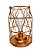 LANTERNA METAL ROSE GOLD COM LED DECORATIVA 18cm - Imagem 4