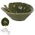 BOWL CENTRO DE MESA CERAMICA 19cm FOLHA VERDE DECORATIVA - Imagem 2