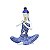ESCULTURA MULHER TAI TOCANDO FLAUTA AZUL - Imagem 1