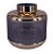 VASO DE VIDRO FUME COM DOURADO BOJUDO 22cm - Imagem 1