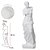 ESCULTURA DECOR POLIRESINA VENUS BRANCO 48cm - Imagem 2
